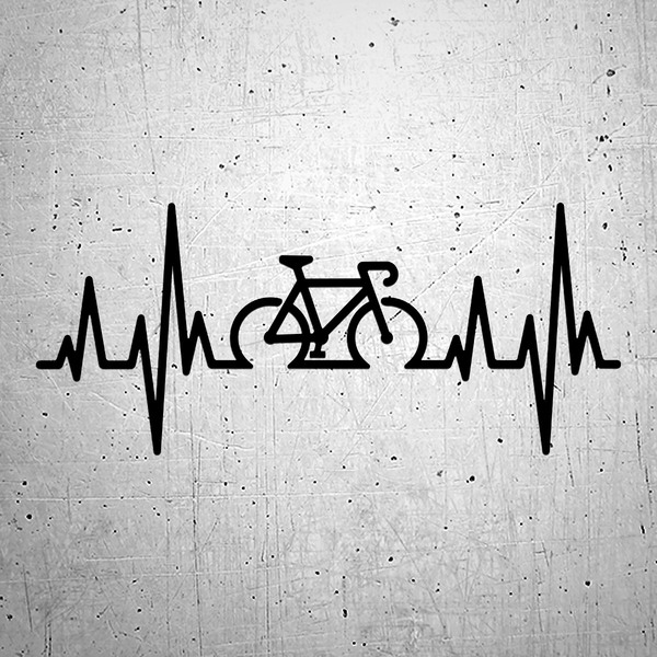 Car & Motorbike Stickers: Road Cycling Cardiogram