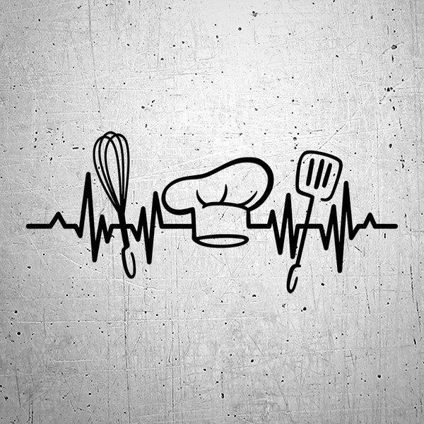 Car & Motorbike Stickers: Cardiogram Chef