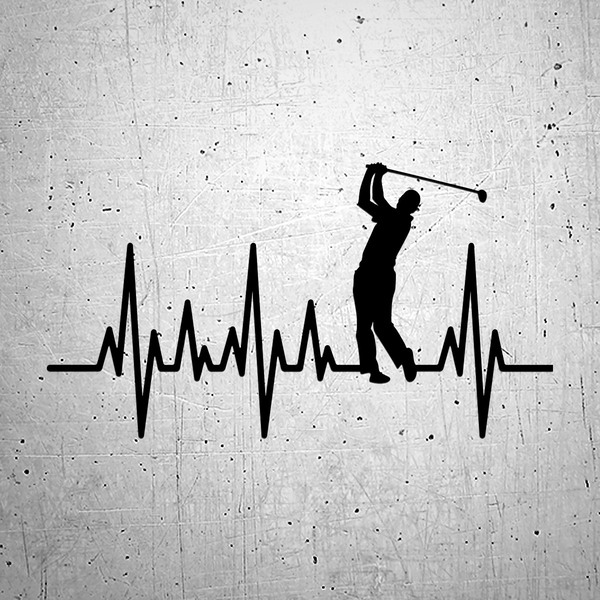 Car & Motorbike Stickers: Cardiogram Golf