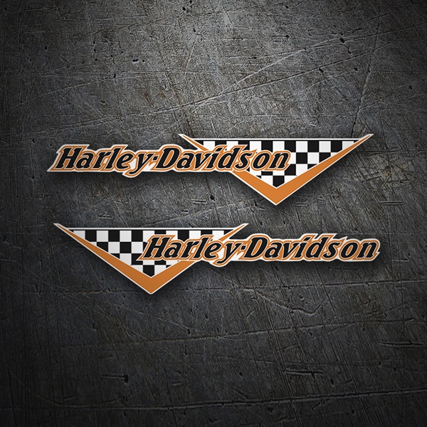 Car & Motorbike Stickers: Kit Harley Davidson flag checkers