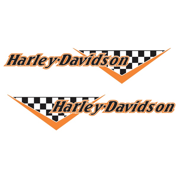 Car & Motorbike Stickers: Kit Harley Davidson flag checkers