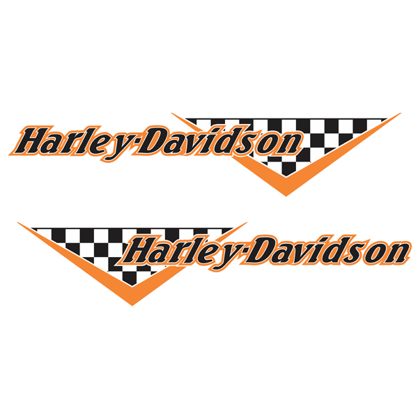 Car & Motorbike Stickers: Kit Harley Davidson flag checkers 0