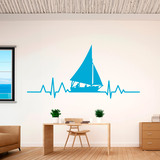 Wall Stickers: Electrocardiogram Sailboat 2