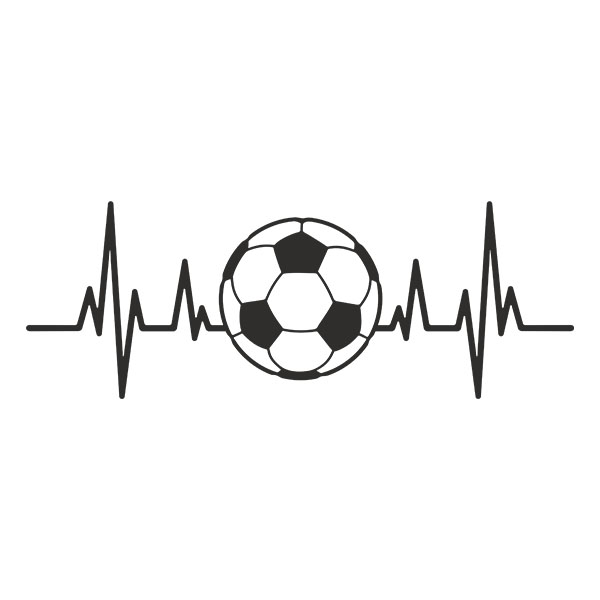 Wall Stickers: Football-shaped electrocardiogram