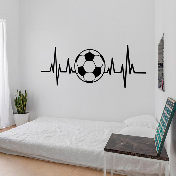 Wall Stickers: Football-shaped electrocardiogram