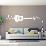 Wall Stickers: Electrocardiogram acoustic guitar 2