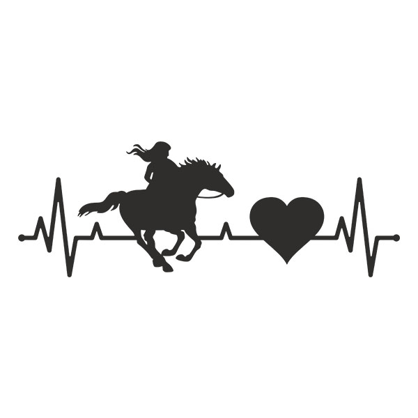 Wall Stickers: Equestrian Electrocardiogram