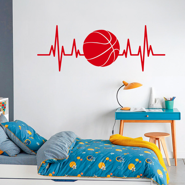 Wall Stickers: Electrocardiogram Basketball
