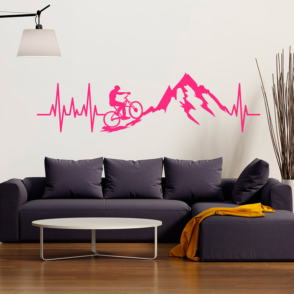 Wall Stickers: Mountain Bike Electrocardiogram