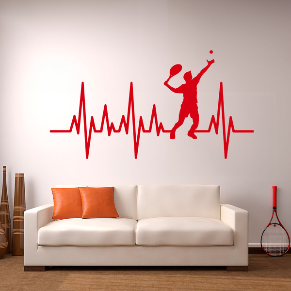 Wall Stickers: Electrocardiogram Tennis 0