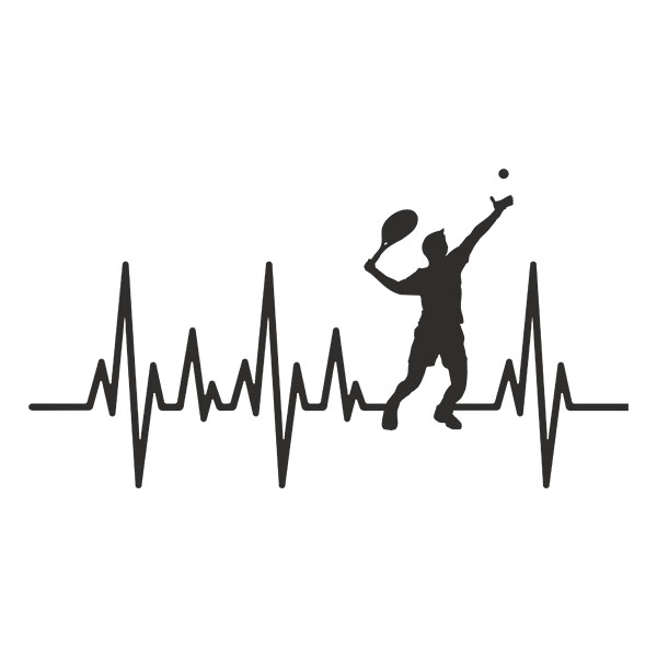 Wall Stickers: Electrocardiogram Tennis