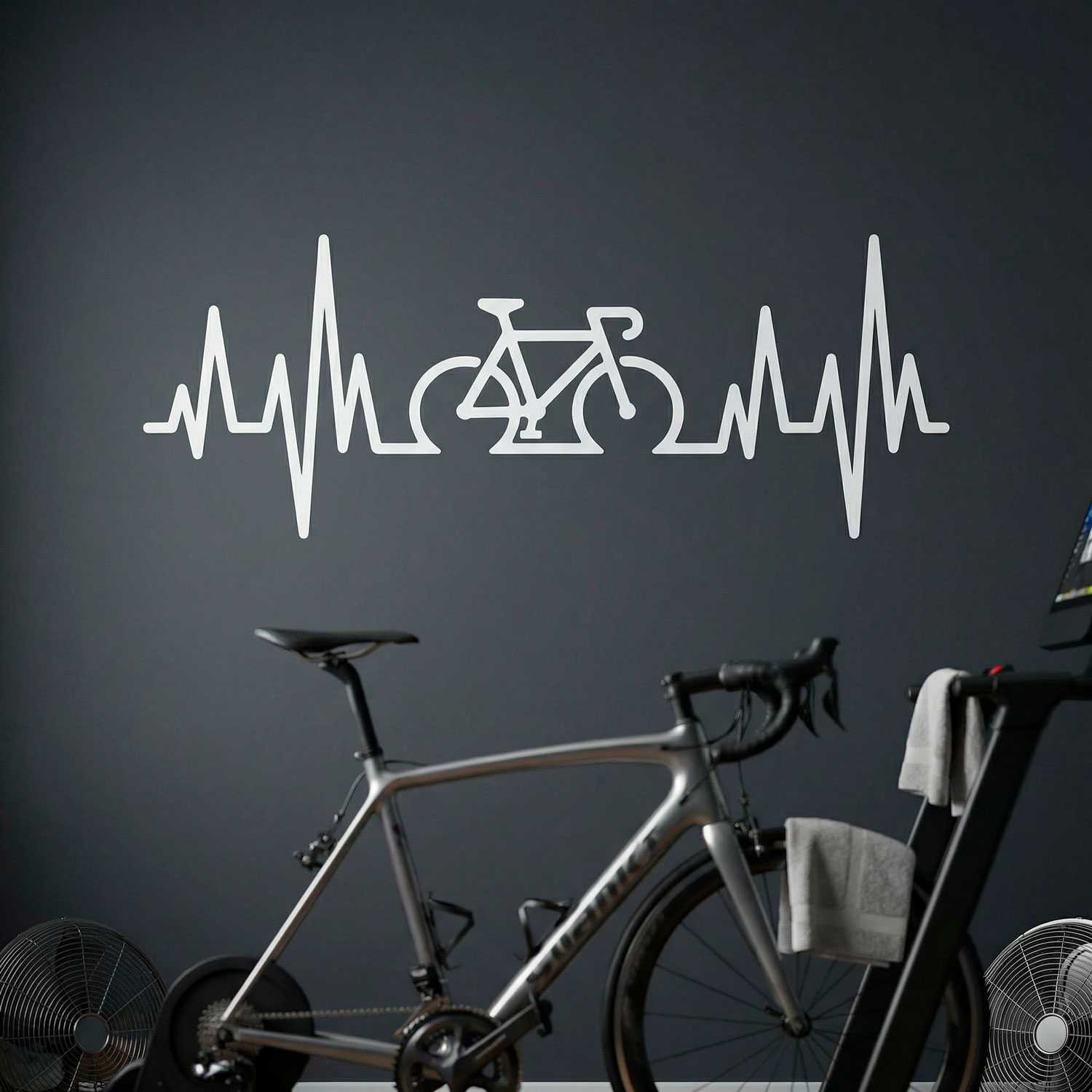 Wall Stickers: Electrocardiogram on a Road Bike