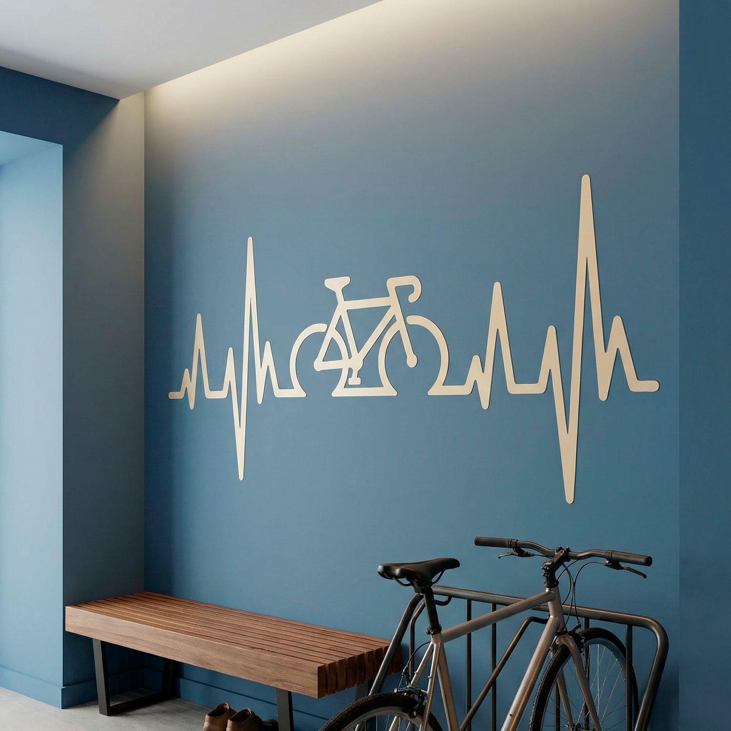 Wall Stickers: Electrocardiogram on a Road Bike