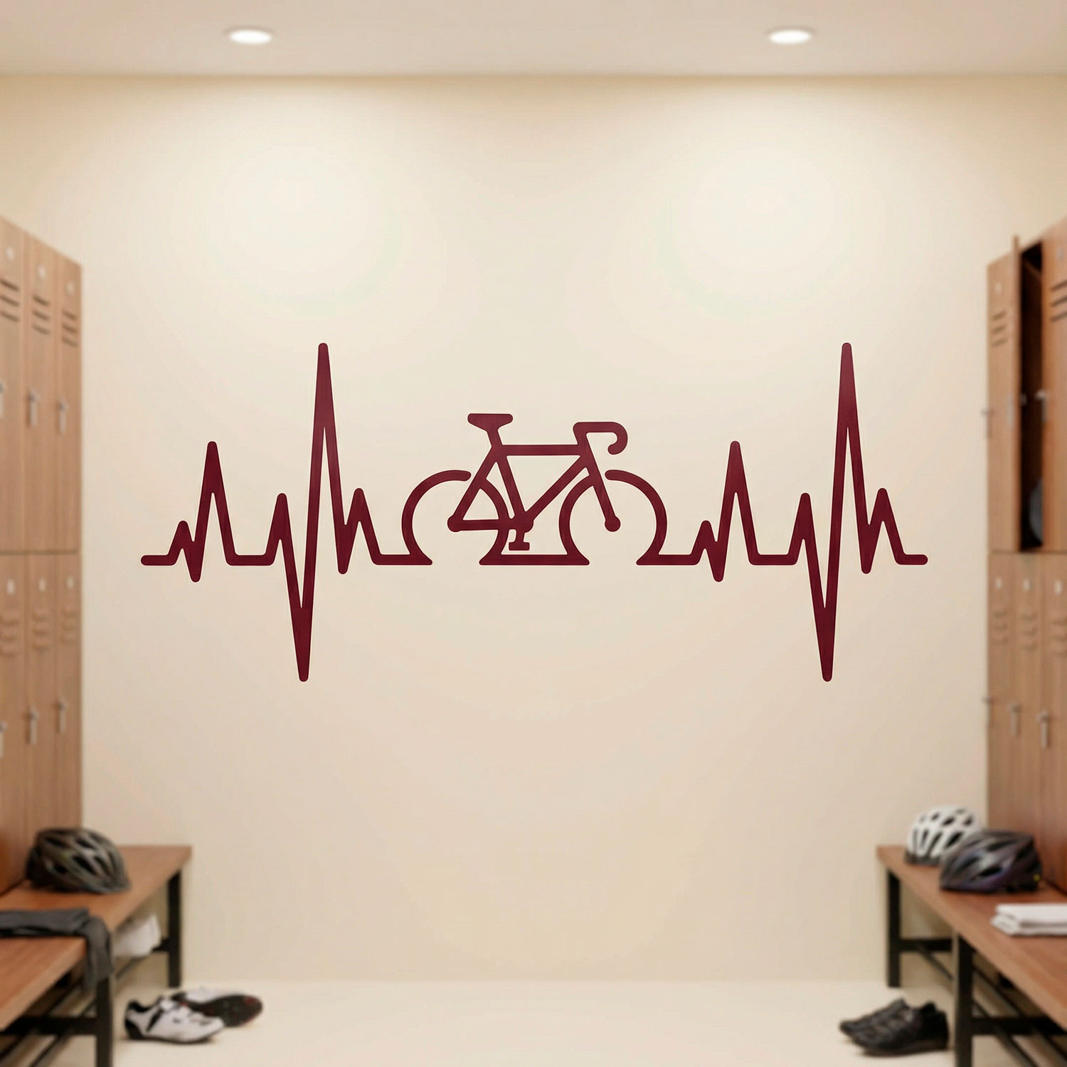 Wall Stickers: Electrocardiogram on a Road Bike