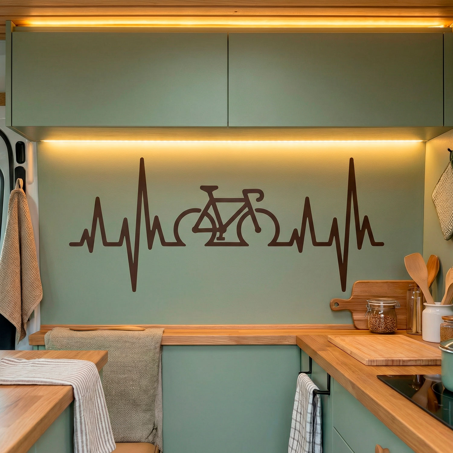 Wall Stickers: Electrocardiogram on a Road Bike