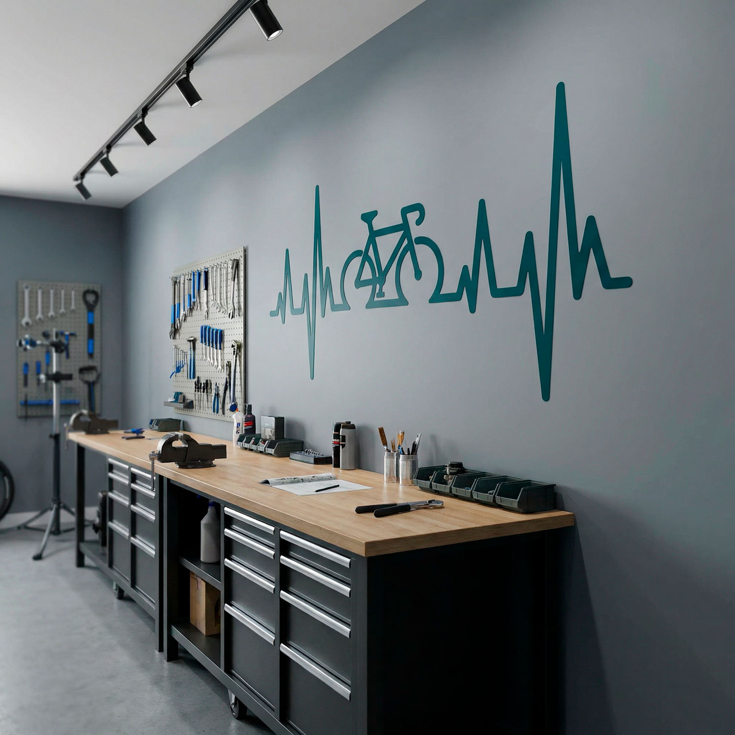 Wall Stickers: Electrocardiogram on a Road Bike