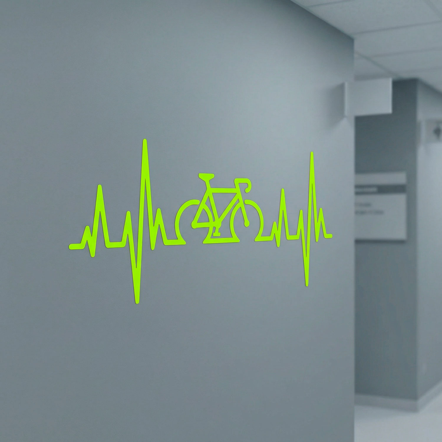 Wall Stickers: Electrocardiogram on a Road Bike