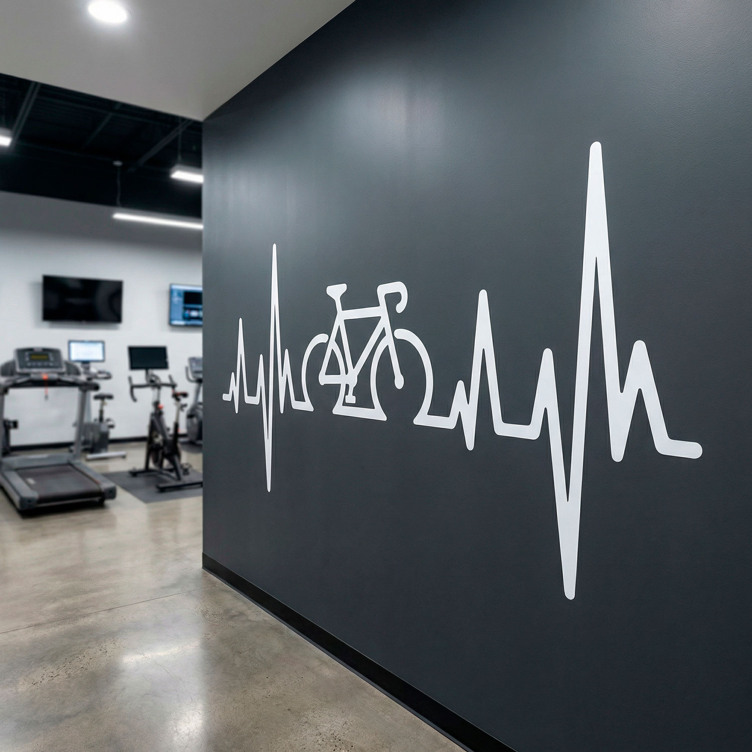 Wall Stickers: Electrocardiogram on a Road Bike