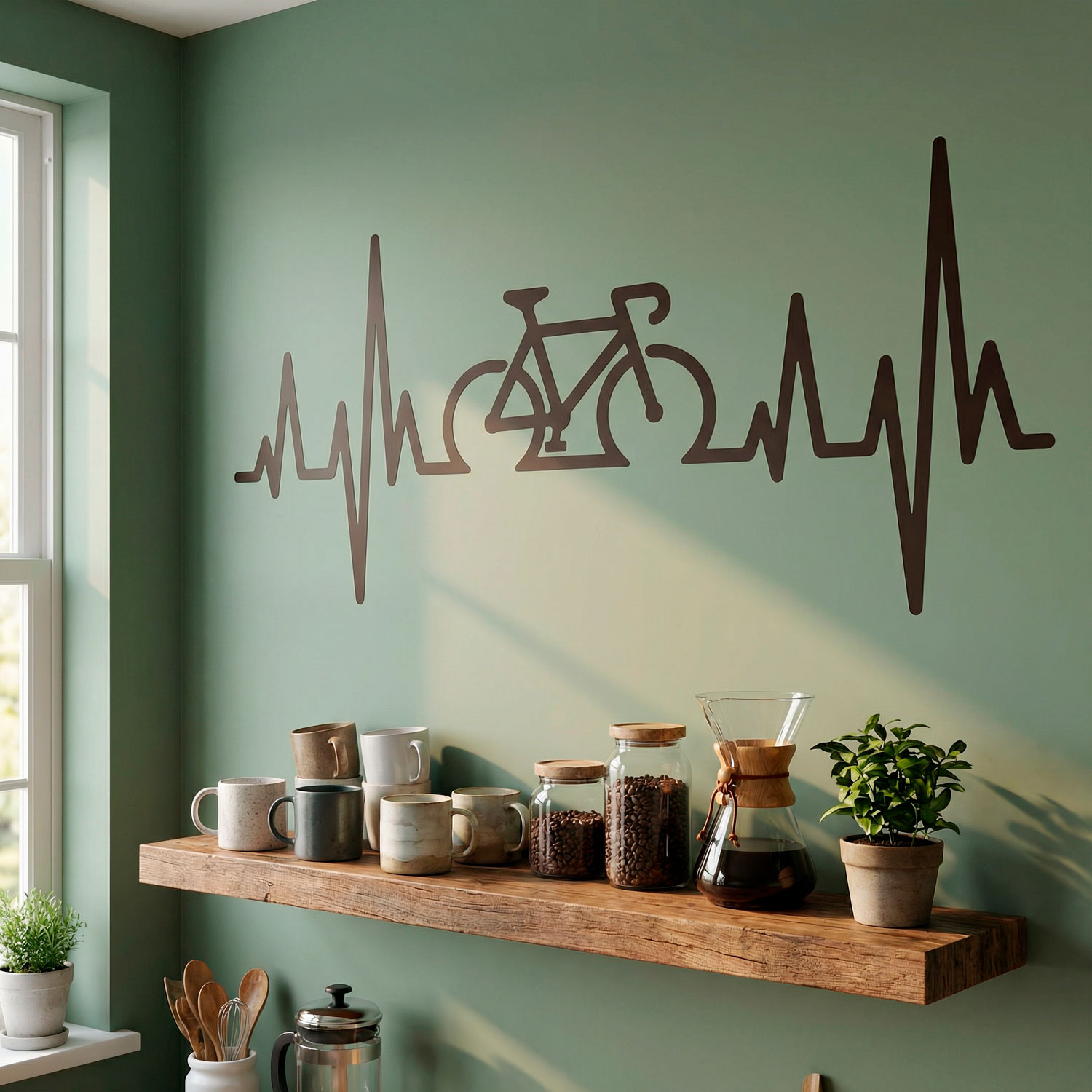 Wall Stickers: Electrocardiogram on a Road Bike