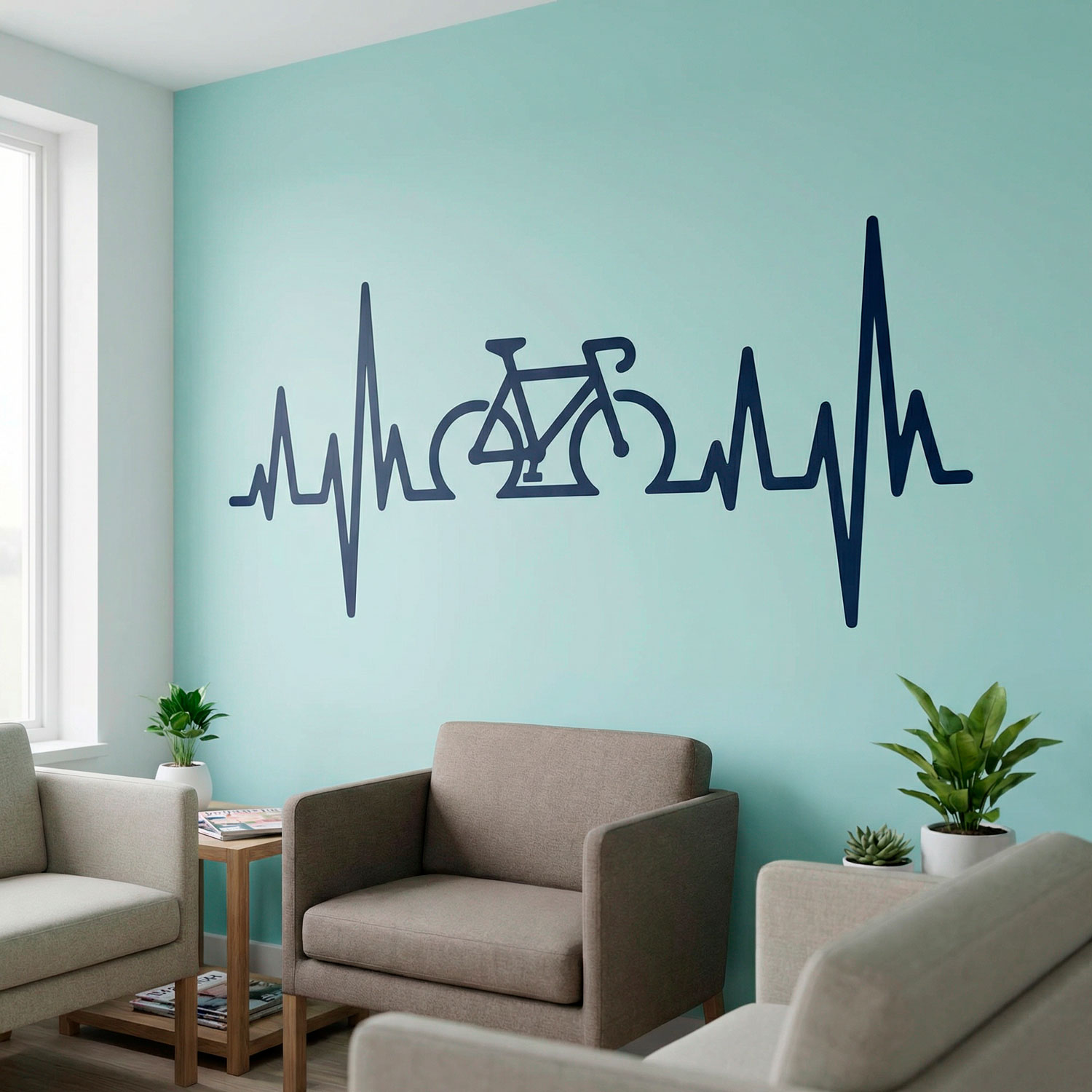 Wall Stickers: Electrocardiogram on a Road Bike