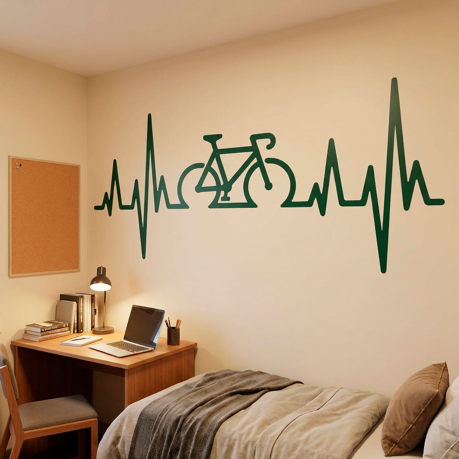 Wall Stickers: Electrocardiogram on a Road Bike