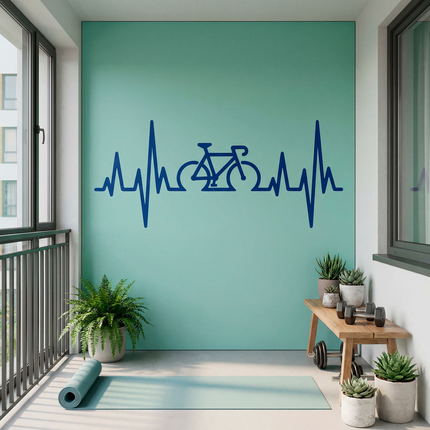 Wall Stickers: Electrocardiogram on a Road Bike