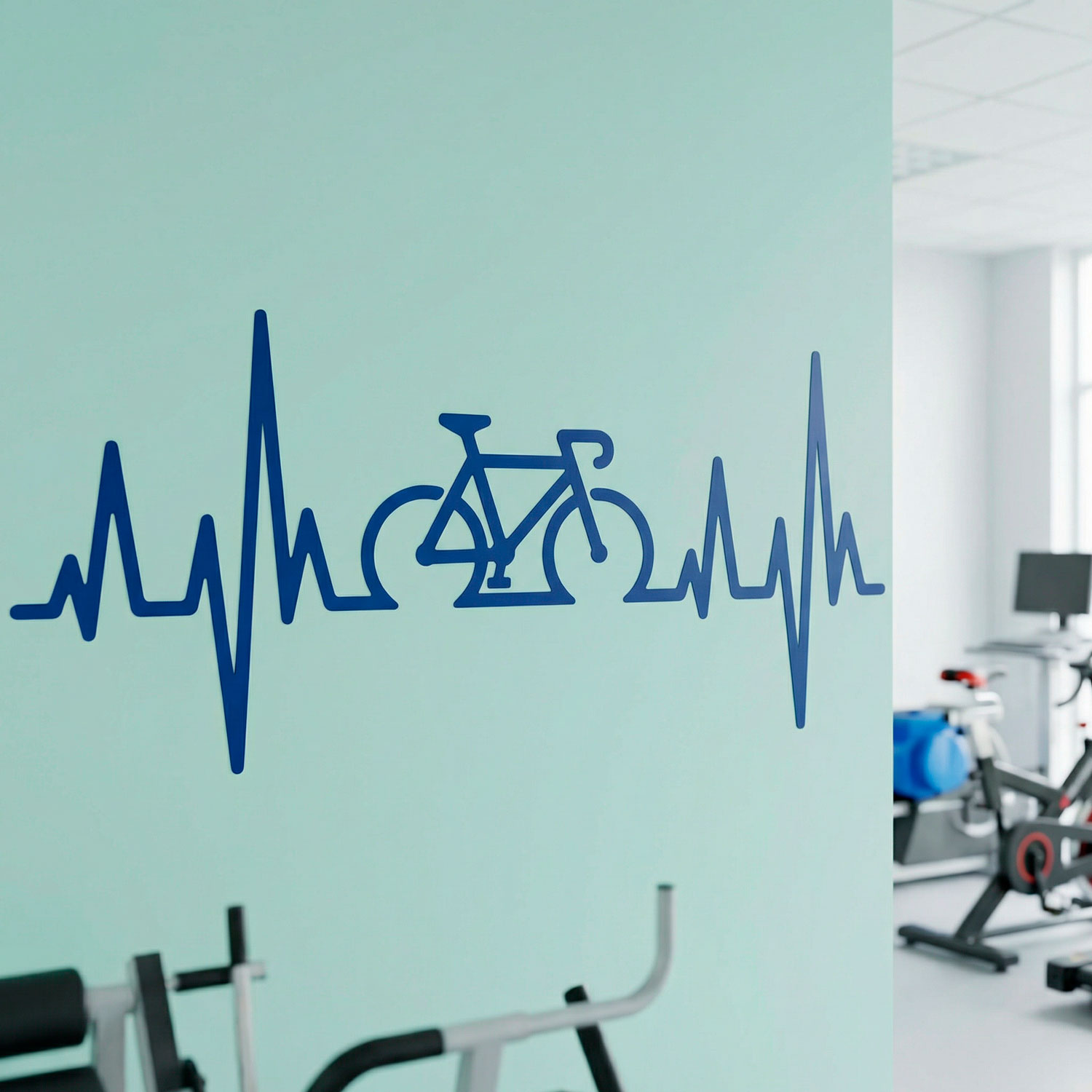 Wall Stickers: Electrocardiogram on a Road Bike