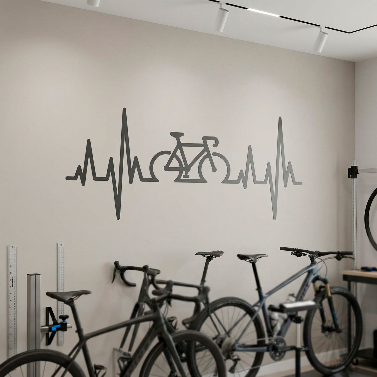 Wall Stickers: Electrocardiogram on a Road Bike