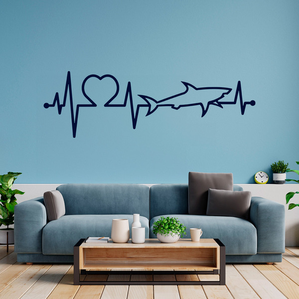 Wall Stickers: Shark Electrocardiogram