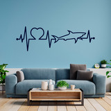 Wall Stickers: Shark Electrocardiogram 2
