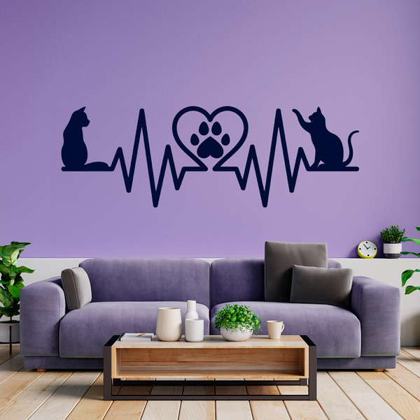Wall Stickers: Cat Electrocardiogram