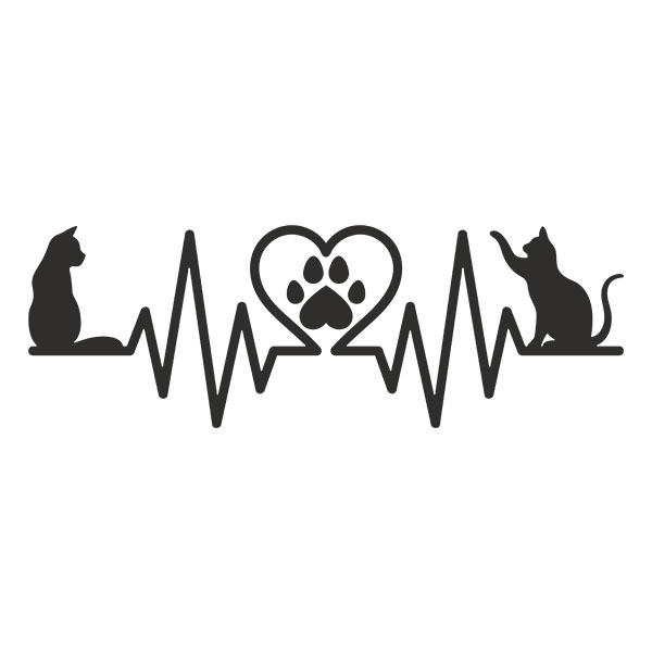 Wall Stickers: Cat Electrocardiogram