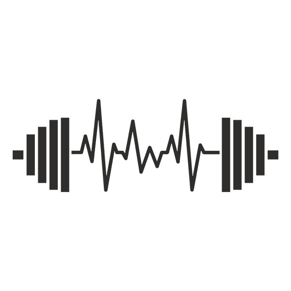 Wall Stickers: Electrocardiogram Weights Gym