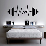 Wall Stickers: Electrocardiogram Weights Gym 2