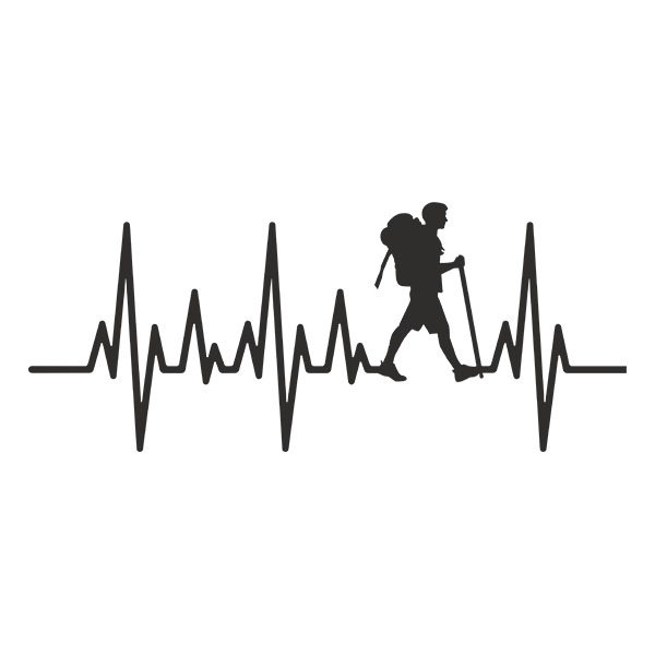 Wall Stickers: Electrocardiogram Hiking
