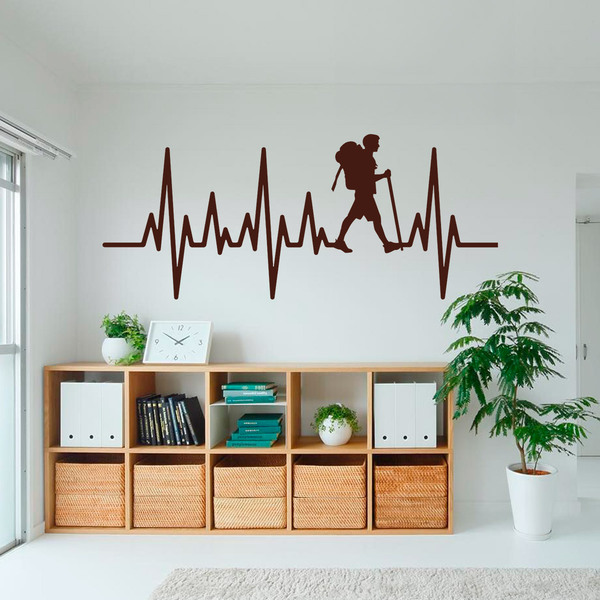 Wall Stickers: Electrocardiogram Hiking
