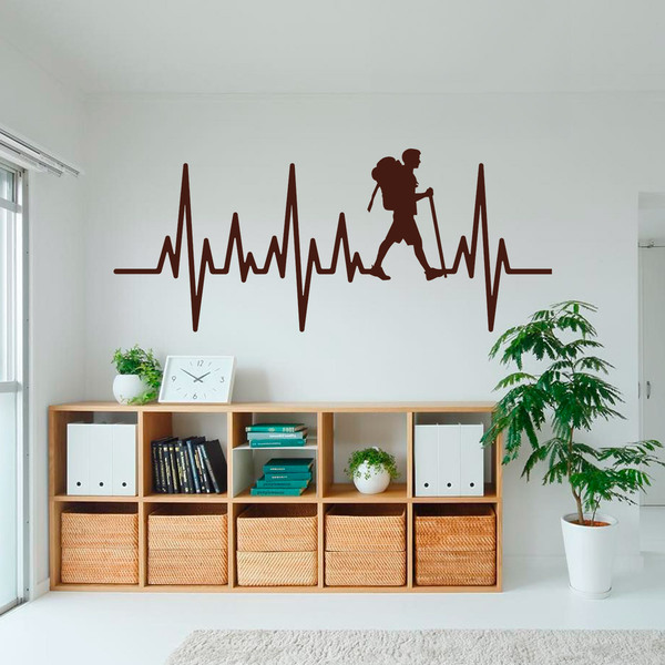 Wall Stickers: Electrocardiogram Hiking