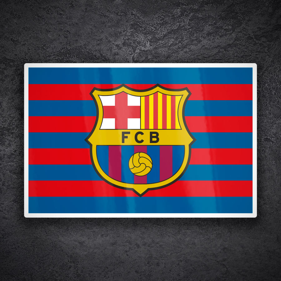 Car & Motorbike Stickers: FC Barcelona Crest Flag