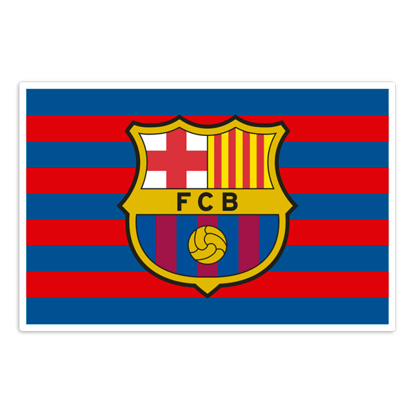 Car & Motorbike Stickers: FC Barcelona Crest Flag