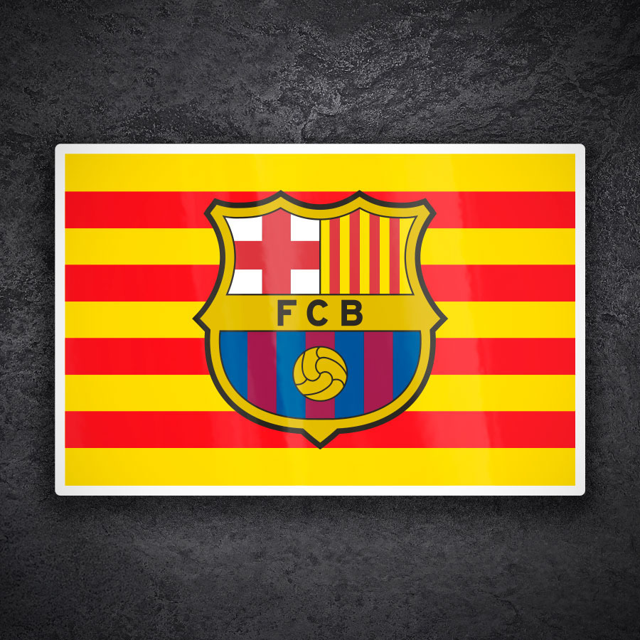 Car & Motorbike Stickers: Catalonia Flag FC Barcelona Crest