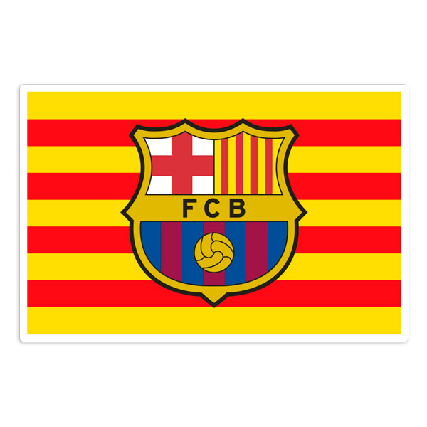Car & Motorbike Stickers: Catalonia Flag FC Barcelona Crest