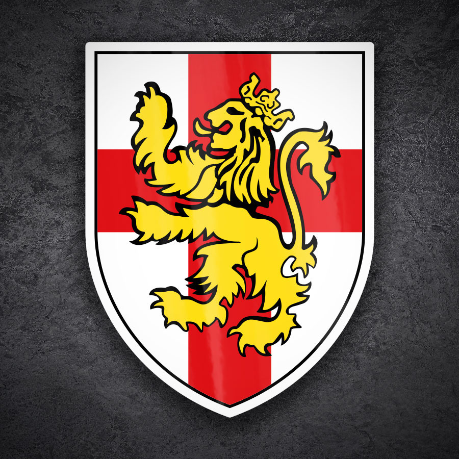 Car & Motorbike Stickers: Emblem St George's Cross and Lion