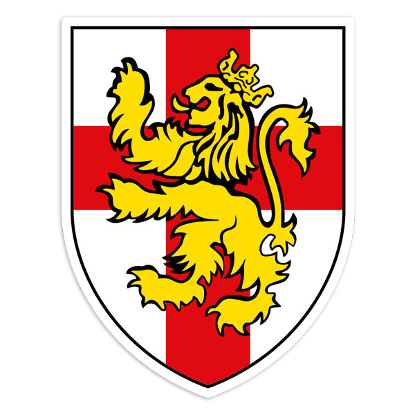 Car & Motorbike Stickers: Emblem St George's Cross and Lion
