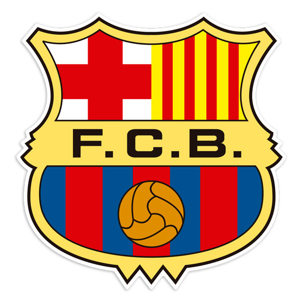 Car & Motorbike Stickers: FC Barcelona Shield 80s
