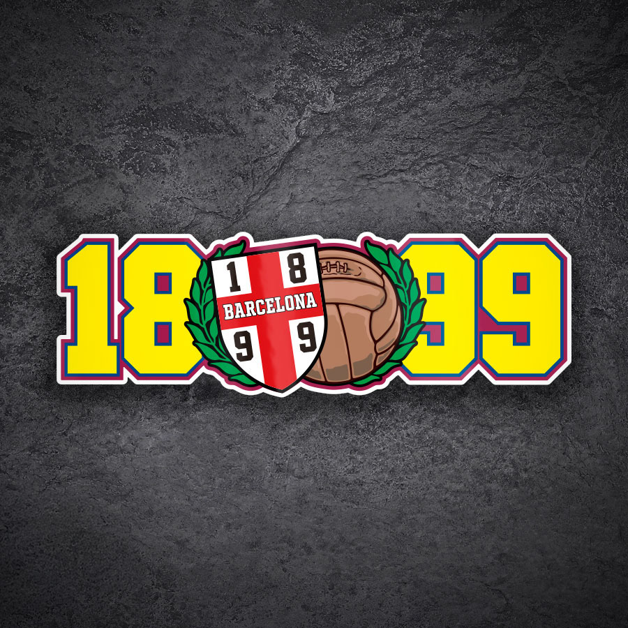 Car & Motorbike Stickers: 1899 FC Barcelona Emblem Historic