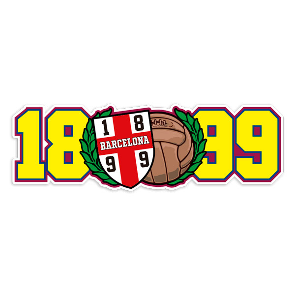 Car & Motorbike Stickers: 1899 FC Barcelona Emblem Historic