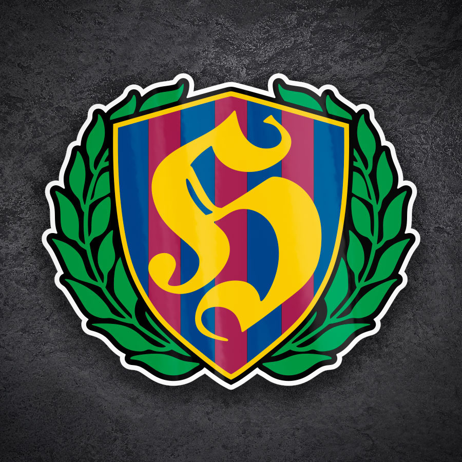 Car & Motorbike Stickers: Hooligan Laurel Crest FCB