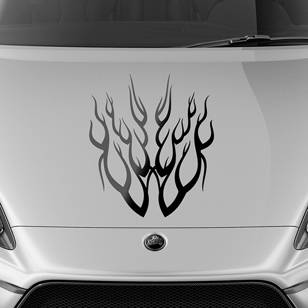 Car & Motorbike Stickers: Symmetrical flames