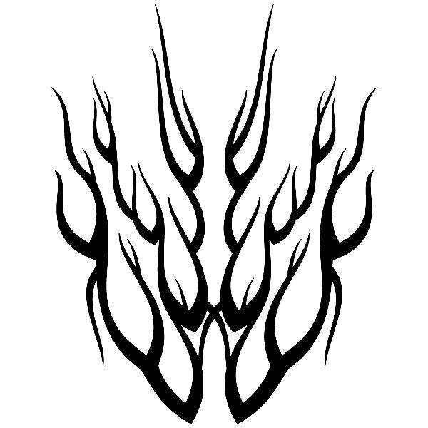 Car & Motorbike Stickers: Symmetrical flames