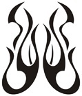 Car & Motorbike Stickers: Flames
